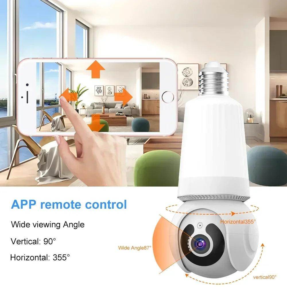 Camera 4K WiFi Bulb 8MP, Color Night Vision, AI Track - P12 Hub Europe