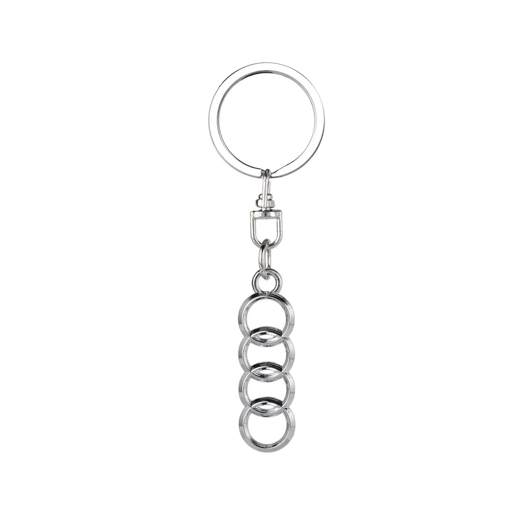 3D Metal/Leather Car Logo Key Chain Keyring Auto Interiors Accessories For Audi Sline A1 A2 A3 A4 A4L A5 A6 A7 A8 A8L TT Q1 Q2