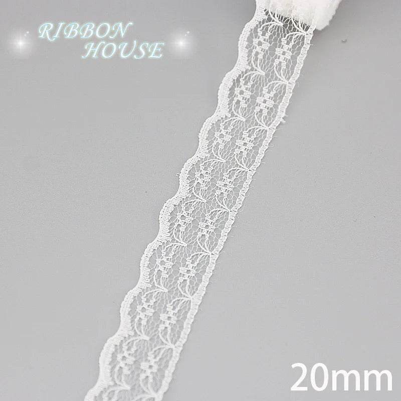(5 yards/roll) white Lace ribbon fabric Webbing Decoration Lovely gift packing polyester Material - P12 Hub Europe
