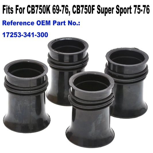 Carburetor Intake Air Cleaner Tubes Air Box Adapter For Honda CB750K 1969-1976, CB750F Super Sport 1975-1976 -Ref. 17253-341-300