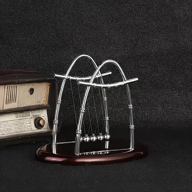 Newton Spring Ball Balance Ball Pendulum - Educational Kinetic Demonstrator for Home and Office Decor, Desktop Decor - P12 Hub Europe