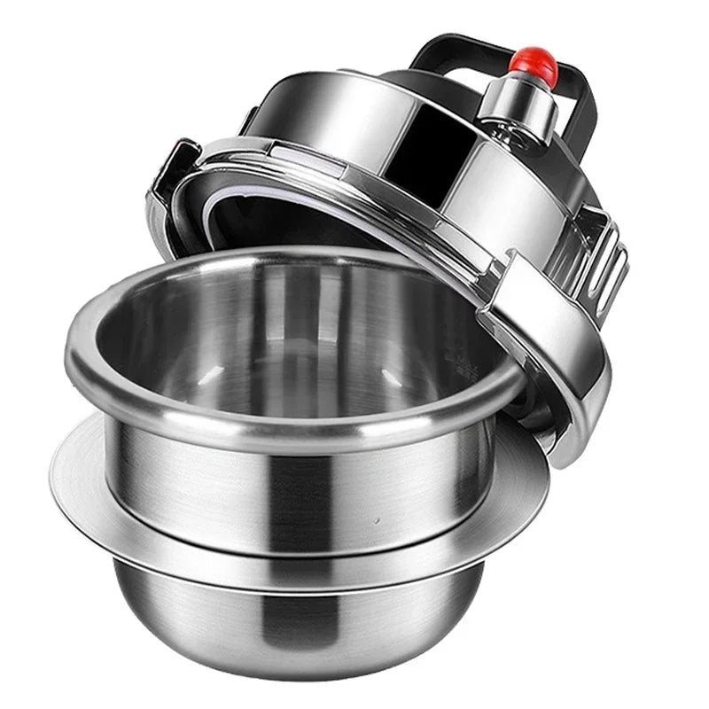 1.2L/1.6L Gas Induction Cooker Universal Mini Stainless Steel Pressure Cooker Pot Soup Rice Multifunctional Household Stew Pan