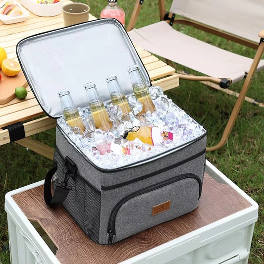 Outdoor Waterproof Insulated Bag PEVA Leak-proof Picnic Beer Lunch Bag Large Capacity Camping Ice Backpack Camping Gear