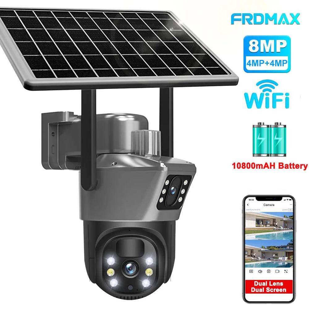 Outdoor PTZ Camera 4K Solar 8MP, Dual Lens, AI Track - P12 Hub Europe