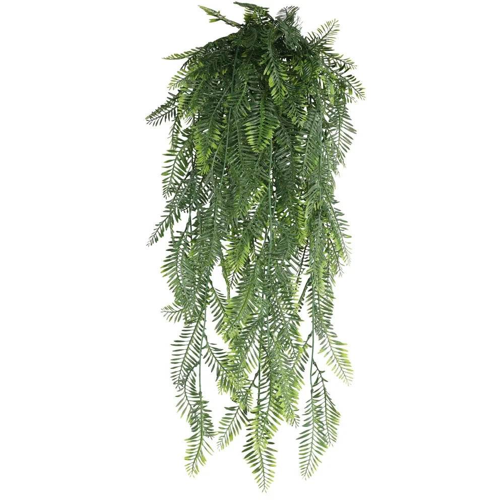 90cm Persian fern Leaves Vines Home Room Decor Hanging Artificial Plant Plastic Leaf Grass Wedding Party Wall Balcony Decoration - P12 Hub Europe