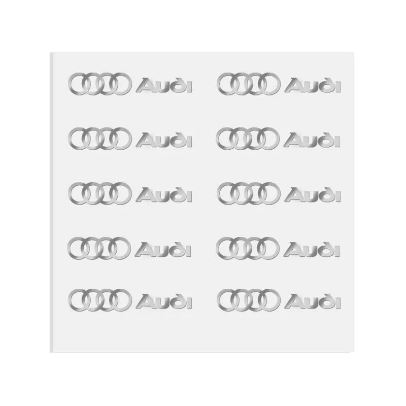 3D Metal Car Interior Dekoration Stickers Badges Auto Styling For AUDI TT Q5 A1 A2 A4 A6 A7 Q2 Q3 Q4 Q6 Q7 Q8 RS3 RS5 RS6 RS7