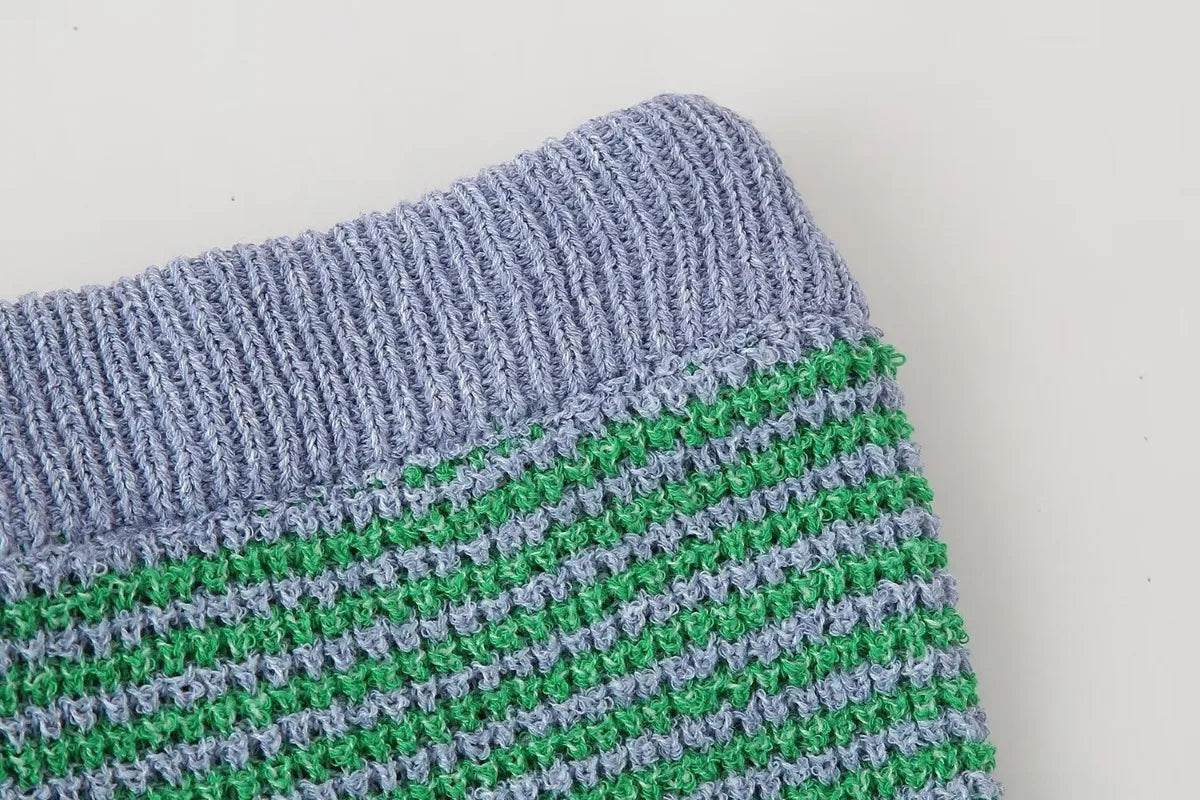 Summer Retro Knitted Shorts Set - P12 Hub Europe