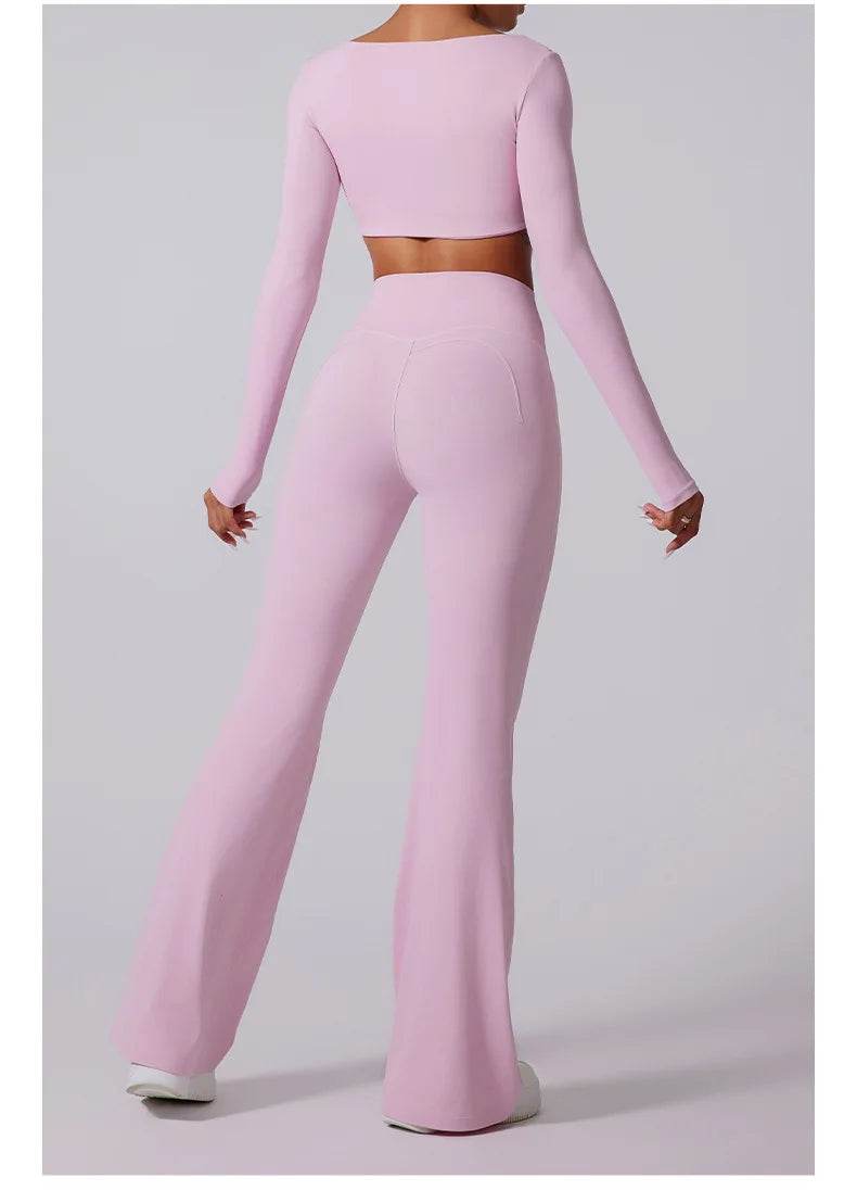 Women's High-Waist Flare Leggings - P12 Hub Europe
