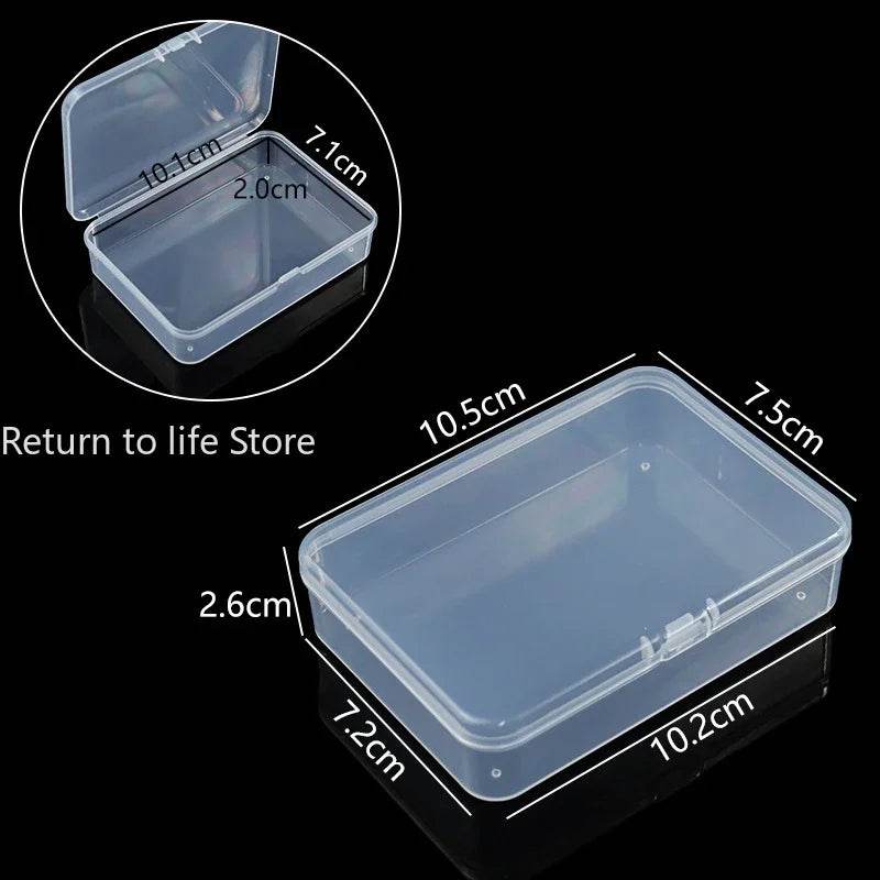 PP Storage Box Mini Transparent Plastic Case Container Square Rectangle Packaging Box for Jewellry Beads Small Items - P12 Hub Europe