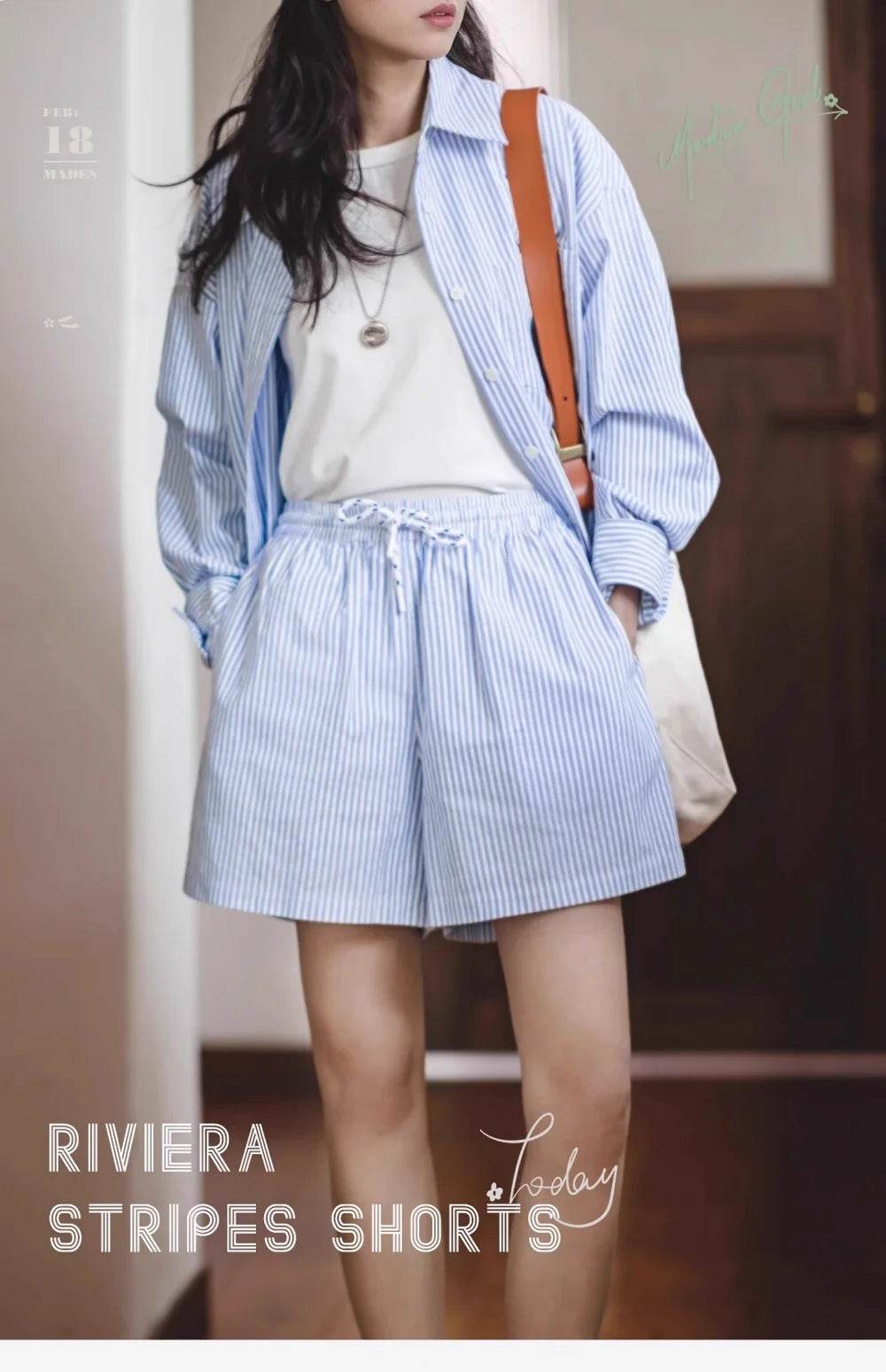 Maden Blue Stripe Shorts Set - P12 Hub Europe