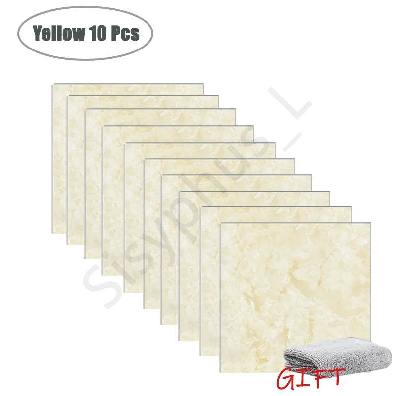 10-50Pcs PVC Marble Wall Stickers Self-Adhesive Thickened Tile Sticker Bathroom Waterproof Floor Sticker Kitchen Home Decoration - P12 Hub Europe