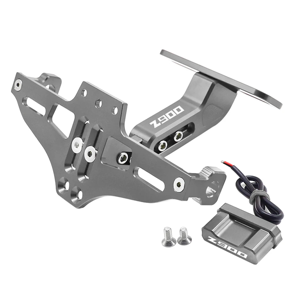 For Kawasaki Z900 Z 900 ABS 2017-2023 2022 2021 2020 2019 License Plate Holder Number Plate Frame LED Light Bracket  turn signal