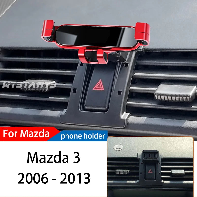 Car Phone Holder For Mazda 3 2006-2013 GPS Special Gravity Navigation Mobile Bracket 360 Degree Rotating Bracket Accessories