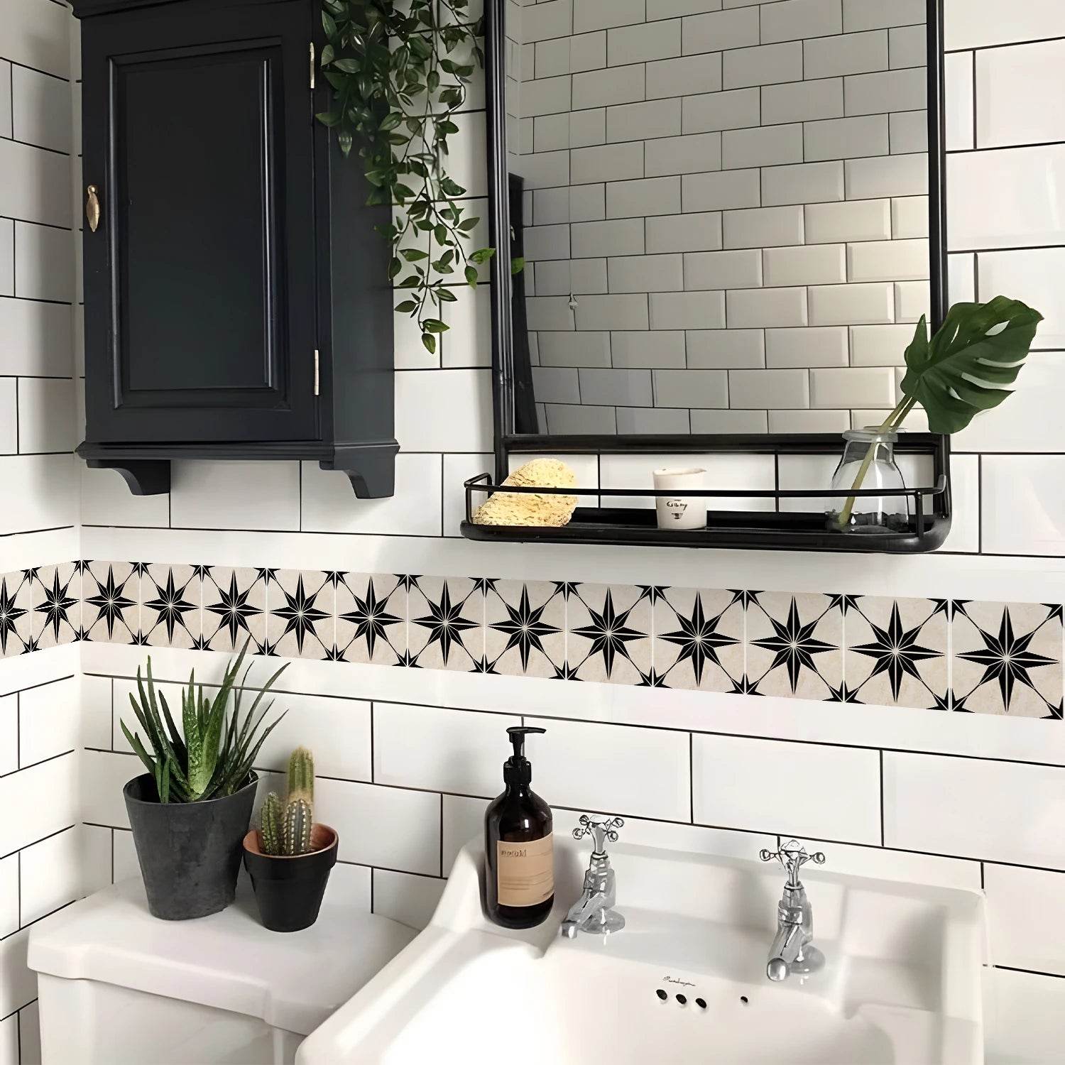 41 Styles Baseboard Stickers Waterproof Peel & Stick Waistline Wall Sticker Floor Border Sticker For Kitchen Bathroom 10x200cm - P12 Hub Europe