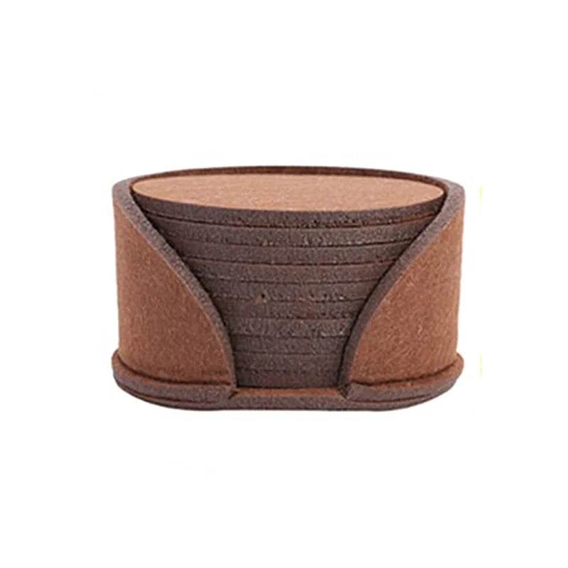 10pcs Round Felt Coaster Dining Table Protector Pad Heat Resistant Cup Mat Coffee Tea Hot Drink Mug Placemat Kitchen Accessories - P12 Hub Europe