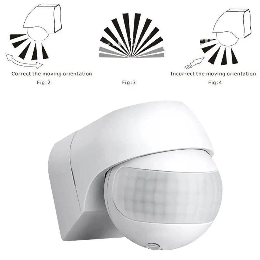 180° PIR Motion Sensor 230V Outdoor| Adjustable Time & LUX - P12 Hub Europe