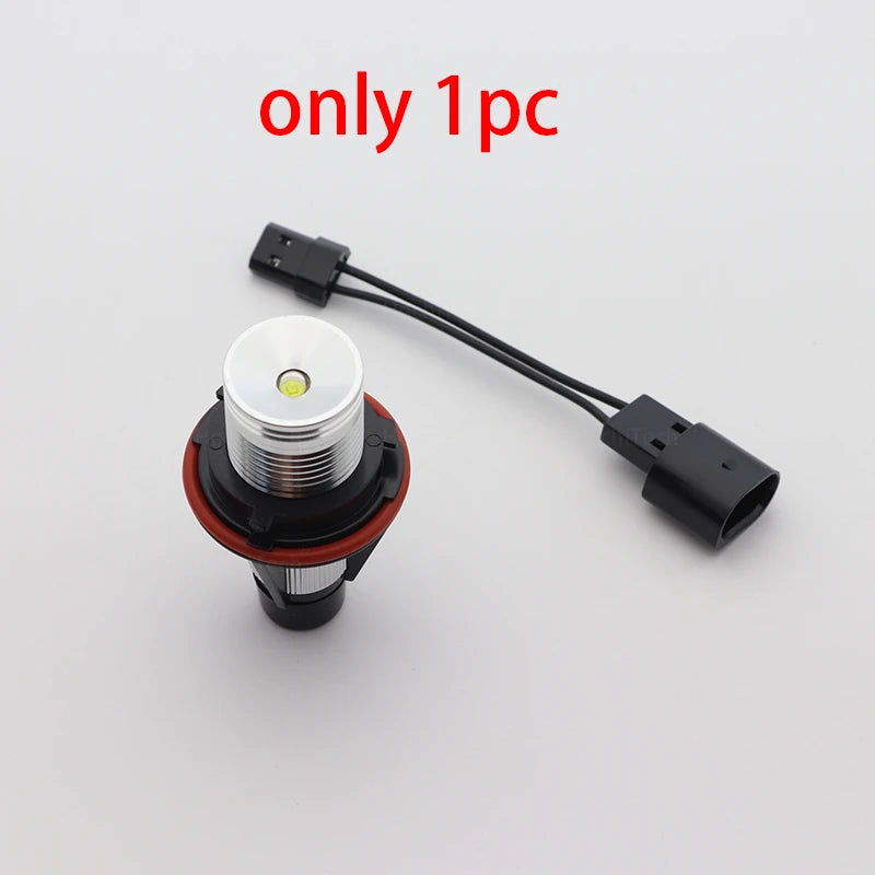 Angel Eyes For E39 Car LED Headlight 1 Set 2*10W 20W LED Marker White For E39 E53 E60 E61 E63 E64 E65 E66 E87 525