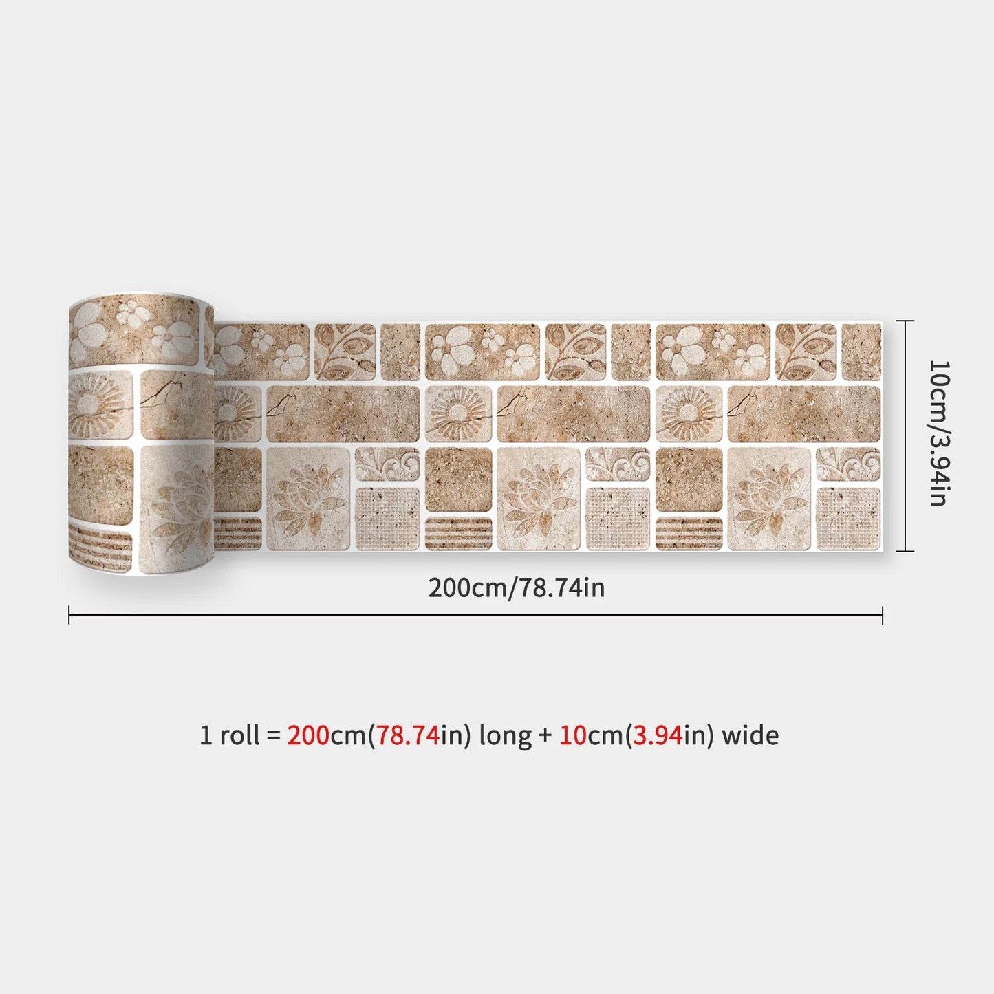 41 Styles Baseboard Stickers Waterproof Peel & Stick Waistline Wall Sticker Floor Border Sticker For Kitchen Bathroom 10x200cm - P12 Hub Europe