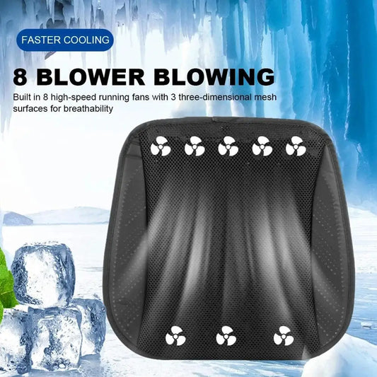 Universal Car Seat Summer Cool Air Seat Cushion With USB Fan Fast Blowing Ventilation Seat Cooling Refrigerated Car Seat