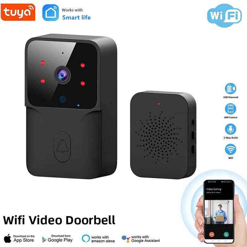 Video Doorbell Tuya WiFi | Rechargeable, HD, 2-Way Audio - P12 Hub Europe