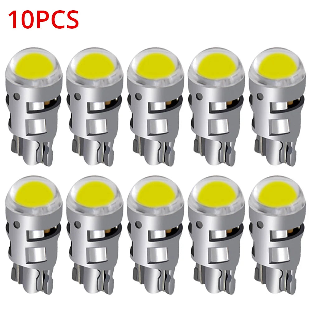 2/4/10/50X T10 W5w Signal Lamp Car Bulb Reading Lamps Interior Dome Light Clearance Backup Reverse License Plate Bright Modify