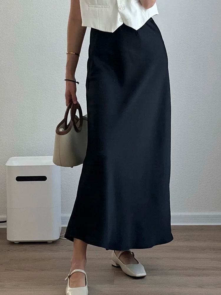 Women's Satin Maxi Skirt - P12 Hub Europe