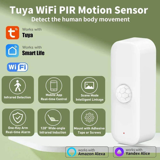Motion Sensor Tuya WiFi PIR Work with Alexa - P12 Hub Europe
