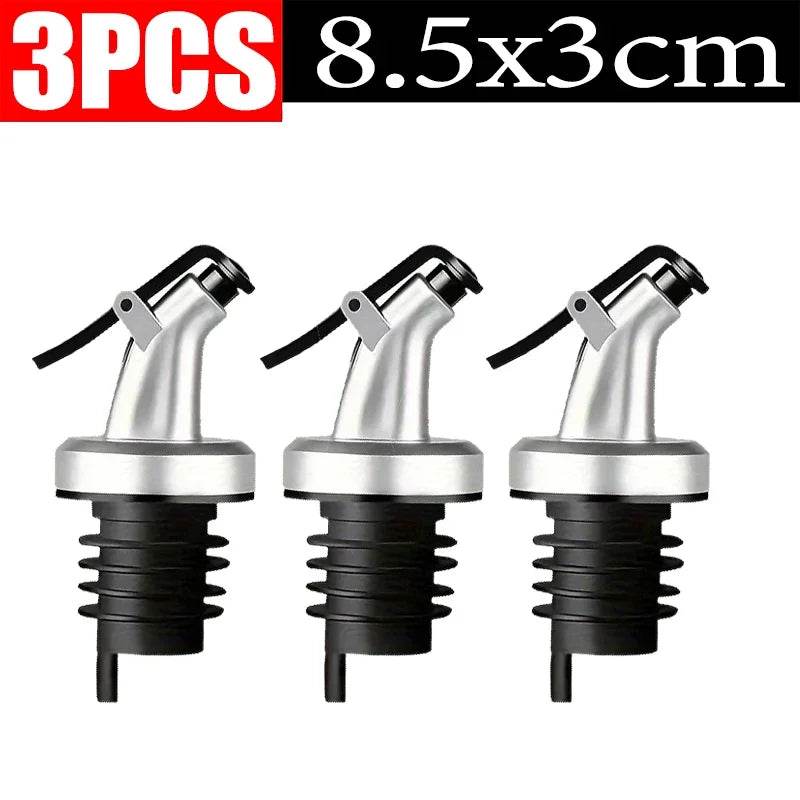 1/10x Oil Bottle Stopper Rubber Lock Plug Seal Leak-proof Food Grade Plastic Nozzle Sprayer Wine Vinegar Spouts Kitchen Tools - P12 Hub Europe