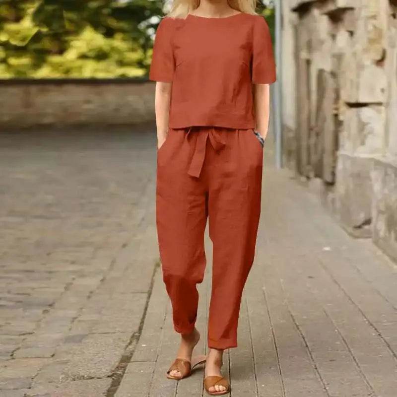Women's Retro Cotton Linen Suit - P12 Hub Europe