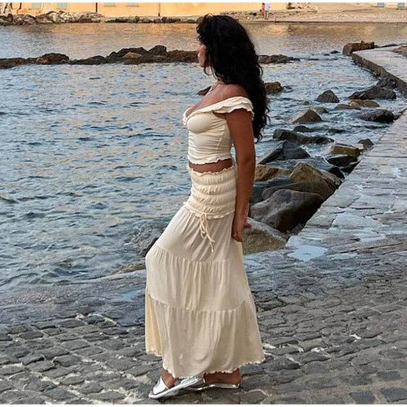 Sexy Pleated Lace-Up Skirt Set - P12 Hub Europe