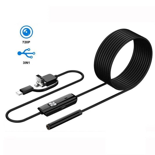 Endoscope 3.9/8mm USB 720P, 3-in-1, Android/PC, 6 LED, IP67 - P12 Hub Europe