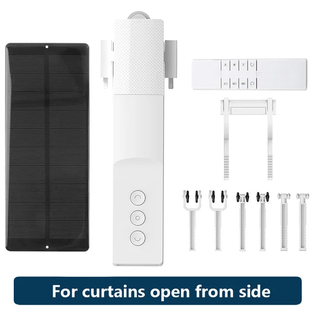Zemismart Zigbee Smart Curtain Driver Robot Work with Solar Panel For 20-28mm Roman Rod Tuya Smart Life Alexa Homekit