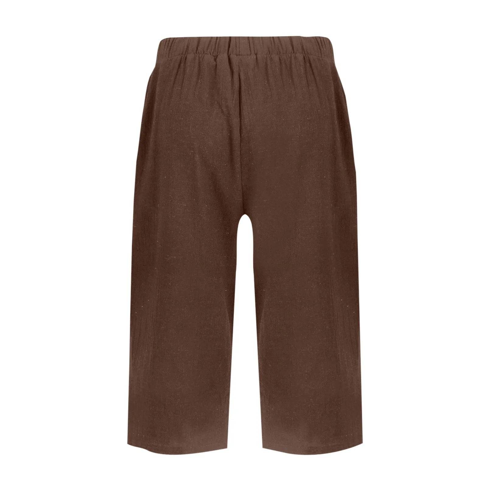 High Waist Solid Workout Capris - P12 Hub Europe