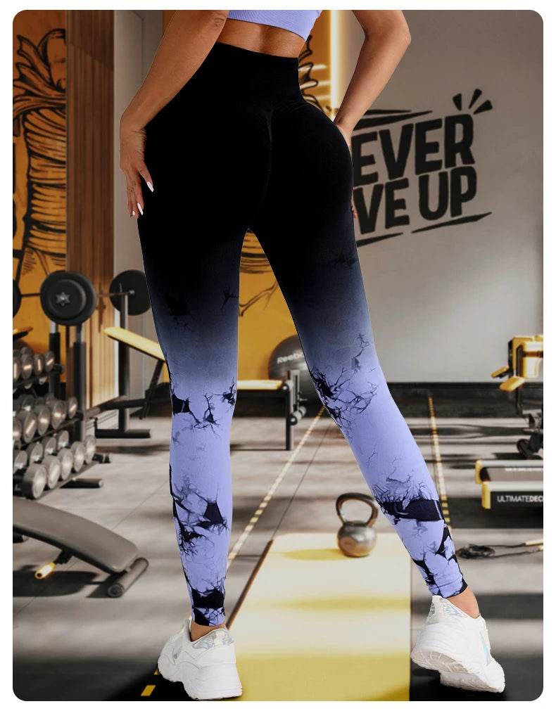 Women's Tie-Dye Seamless Push-Up Leggings - P12 Hub Europe