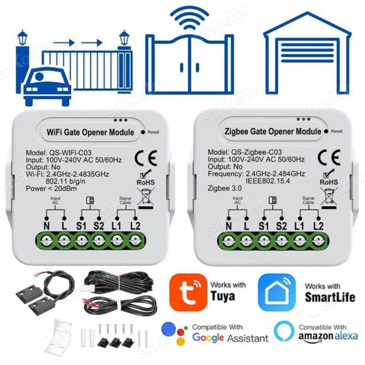 Garage Door Opener WiFi/ZigBee | Alexa/Google, Remote, Timer, Share - P12 Hub Europe