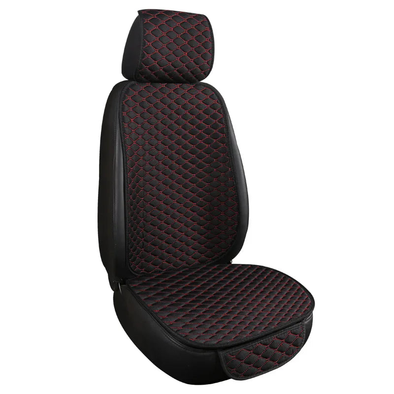 3Pcs Cotton and linen Car Seat Cover Set Universal Car Seat Cover Cushion All Season Car Seat Protector Interior Car Accessories