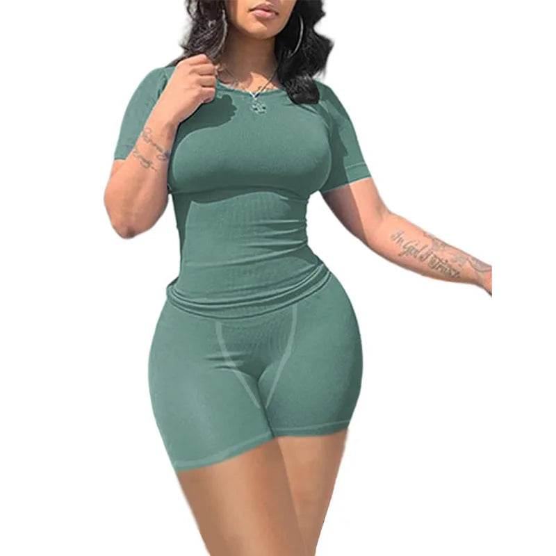 Ribbed Summer Lounge Shorts Set - P12 Hub Europe