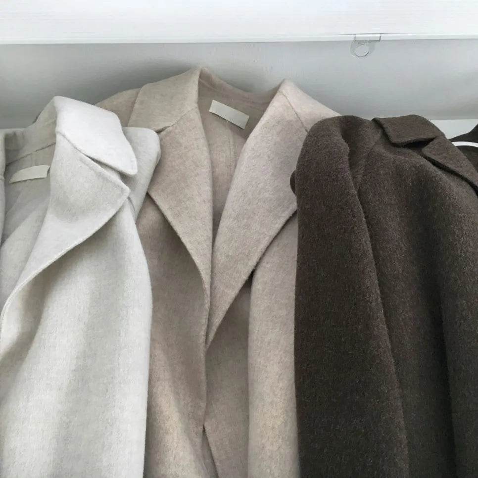 Warm Long Wool Blend Coat - P12 Hub Europe