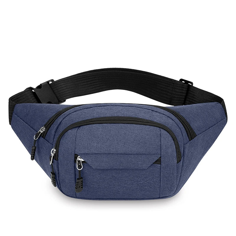 Men's Breast Package Waterproof Outdoor Sports Bag Canvas Pouch Korean-style Waist Bag Fanny Pouch Crossbody Male Banana Bag