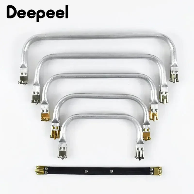 Deepeel 15-30cm Metal Internal Kiss Clasp Purse Frame Cloud Bag Rectangle Pipe Clamps Buckle DIY Handmade Bags Handles Accessory