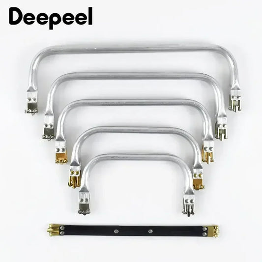 Deepeel 15-30cm Metal Internal Kiss Clasp Purse Frame Cloud Bag Rectangle Pipe Clamps Buckle DIY Handmade Bags Handles Accessory