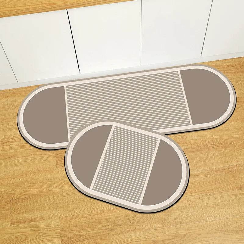 Super absorbent kitchen mat, anti slip kitchen carpet, oval/elongated washable comfortable carpet, kitchen bathroom absorbent do - P12 Hub Europe
