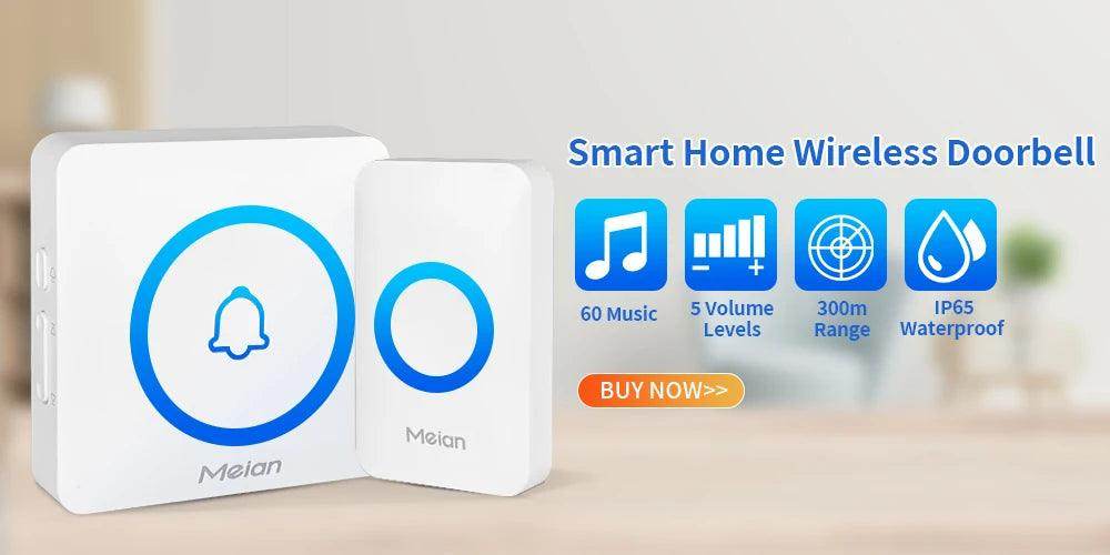 Doorbell Wireless | 60 Tunes, 1000ft, IP65, 5 Volume Levels - P12 Hub Europe