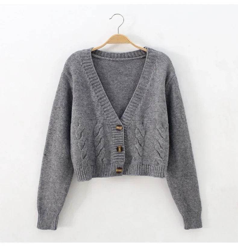 Twist Knit Cropped Cardigan - P12 Hub Europe