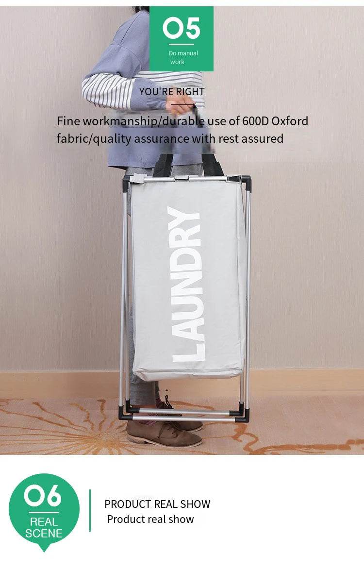 Foldable Waterproof Grid Laundry Basket - P12 Hub Europe