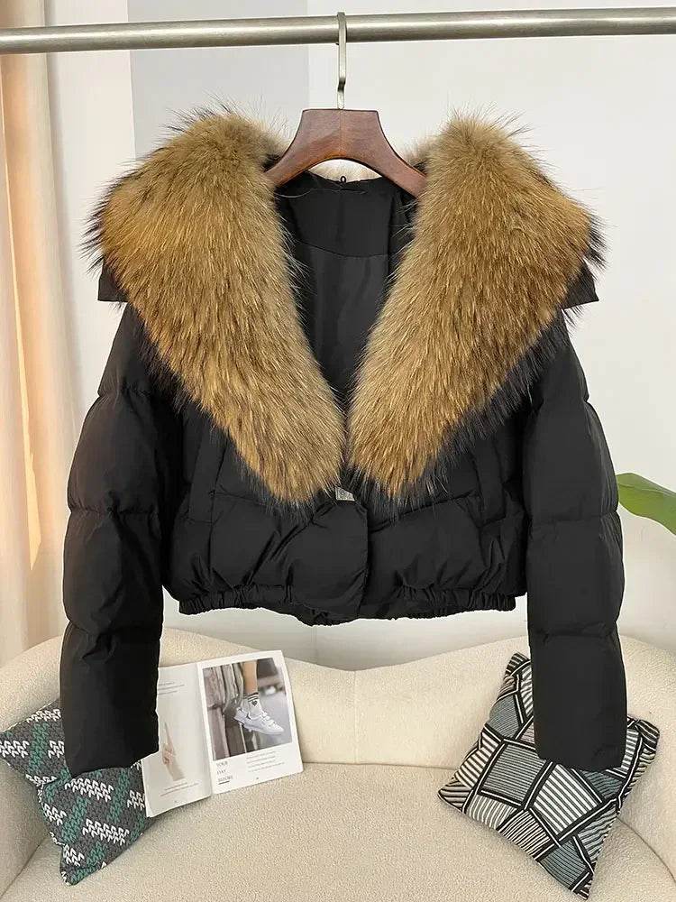 Short Fox Fur Down Puffer - P12 Hub Europe