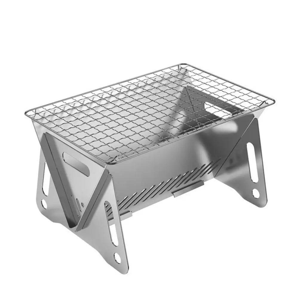Steel Incinerator Grill BBQ Charcoal Stove Outdoor Picnic Portable Folding Stove Camping Equipment Kitchen Supplies