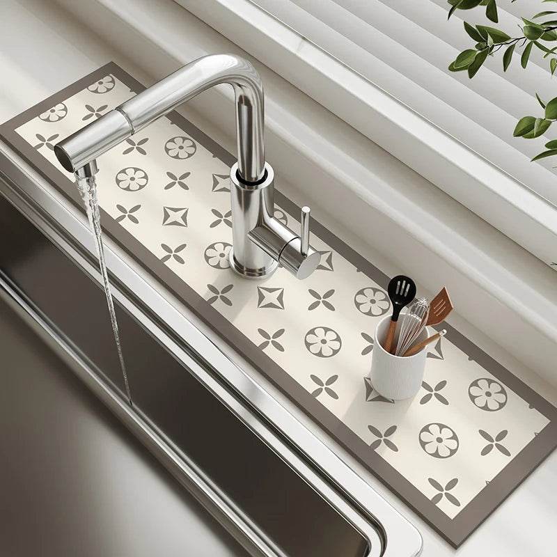 Diatomite Sink Faucet Drain Pad Absorbent Drying Mat For Kitchen Countertop Kitchen Sink Splash Mat Non-slip Table Mat - P12 Hub Europe