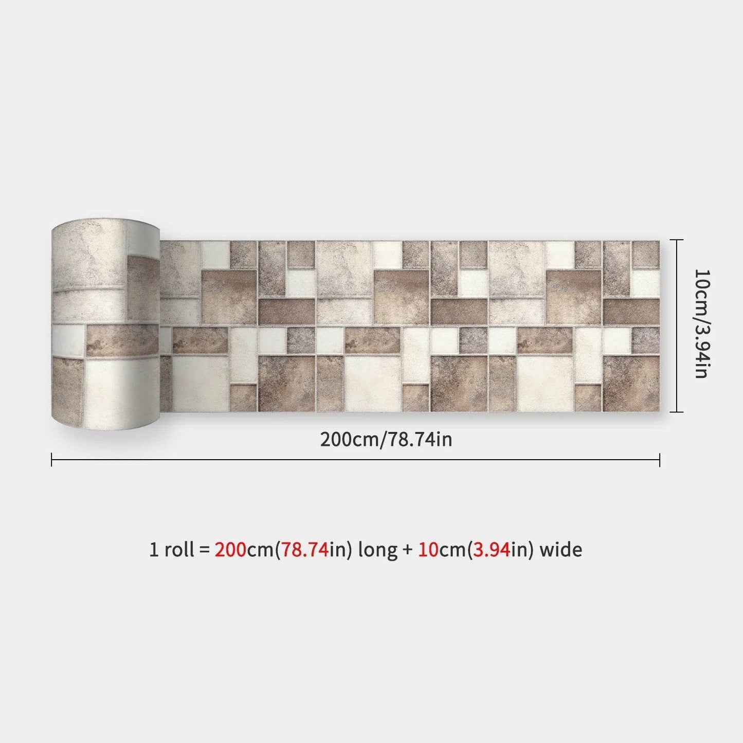 41 Styles Baseboard Stickers Waterproof Peel & Stick Waistline Wall Sticker Floor Border Sticker For Kitchen Bathroom 10x200cm - P12 Hub Europe