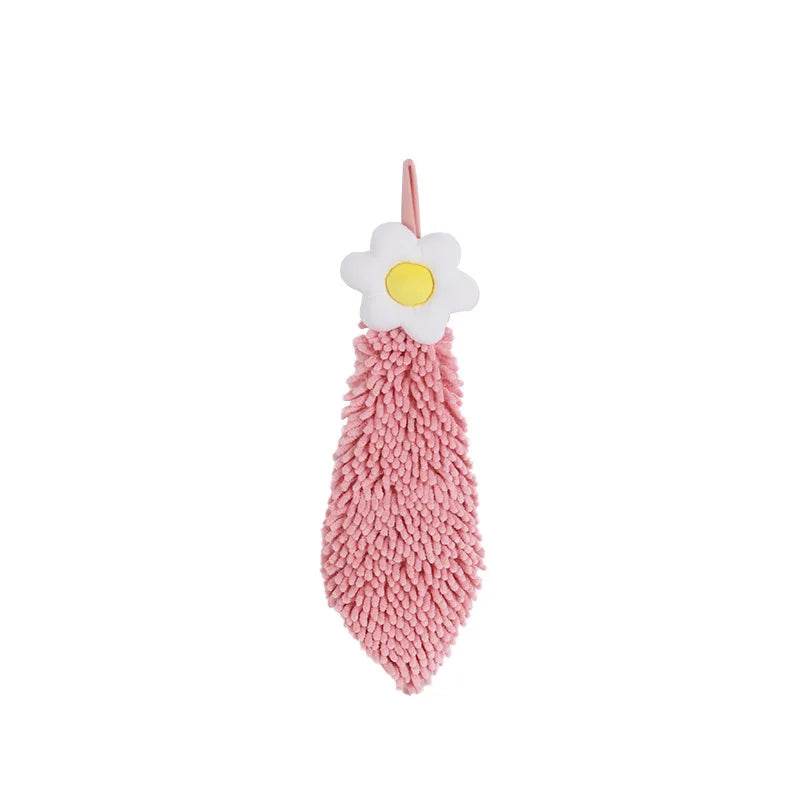 Chenille Hand Towel with Hanging Loops, Quick Dry, Soft, Absorbent, Microfiber, Bathroom, Kitchen - P12 Hub Europe
